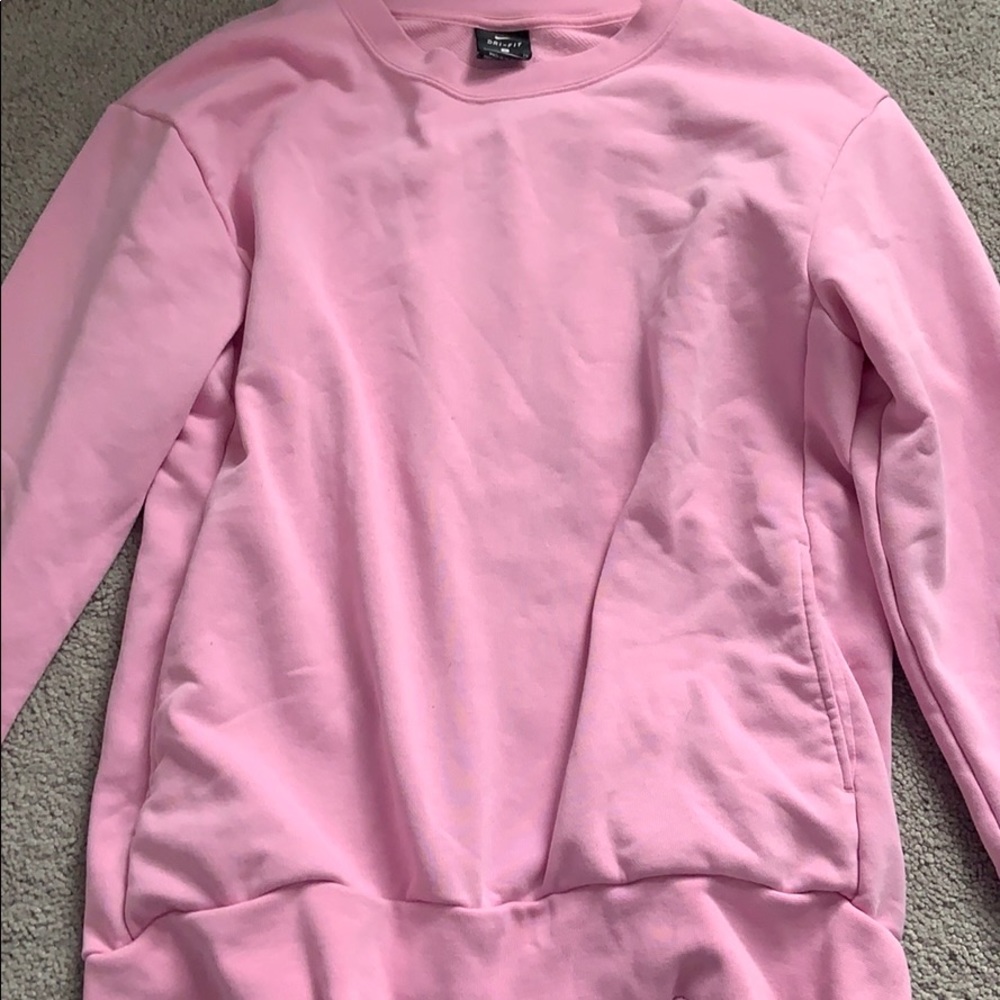 pink crew neck